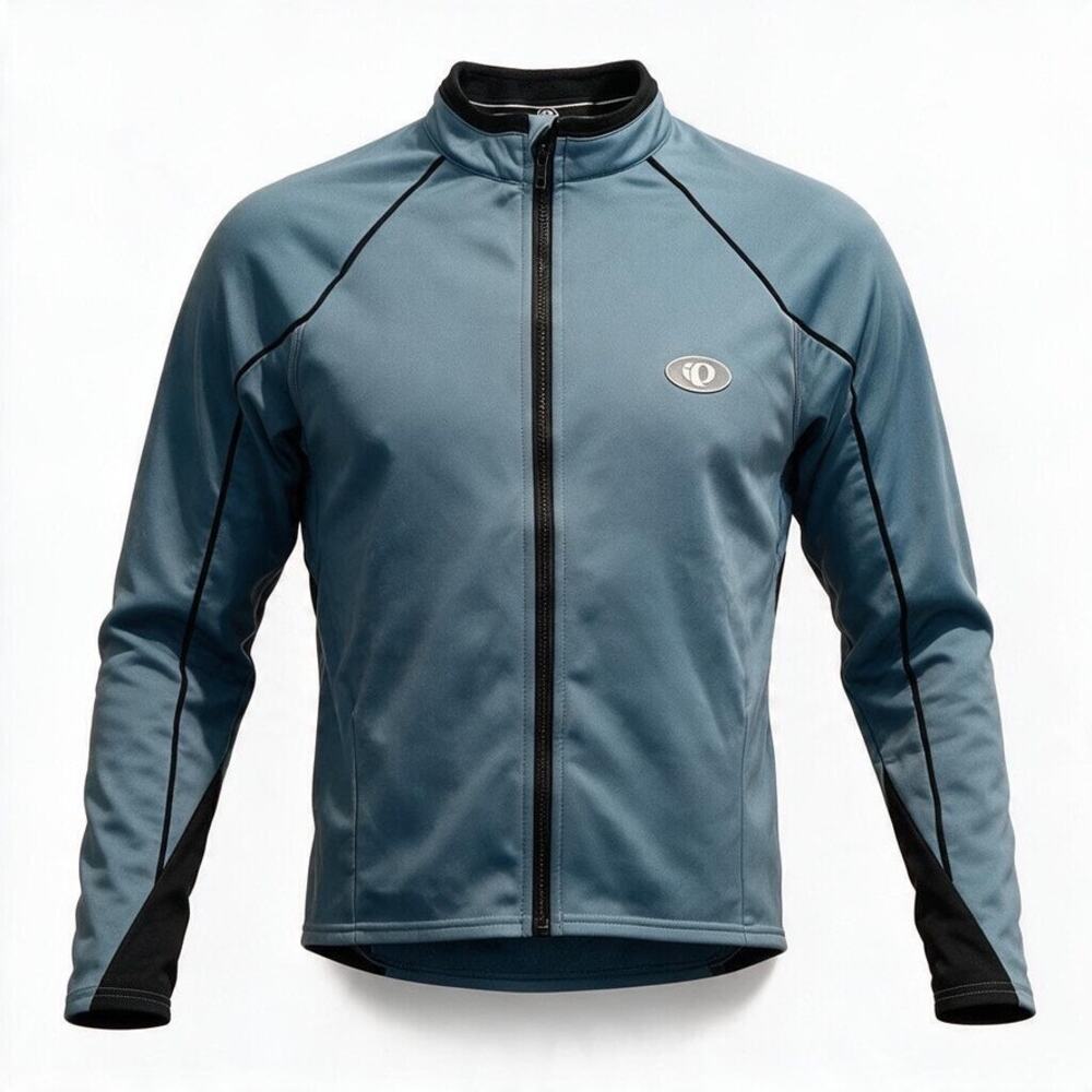 Pearl Izumi Women’s XL Blue Full Zip Cycling Jacket Fleece Interior Zip Pocket